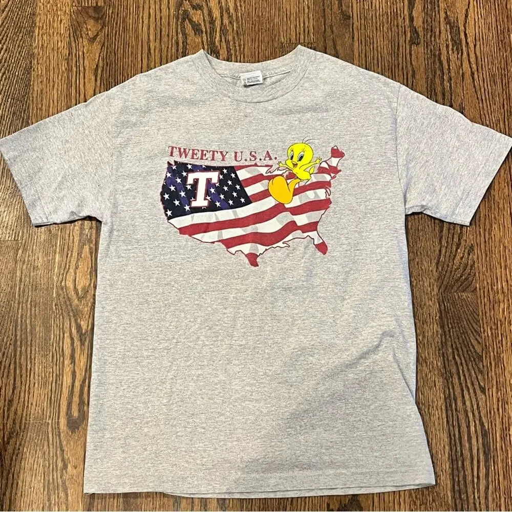 Looney Tunes Tweety Bird T Shirt Cartoon Kidcore 2000s Americana Y2K Medium